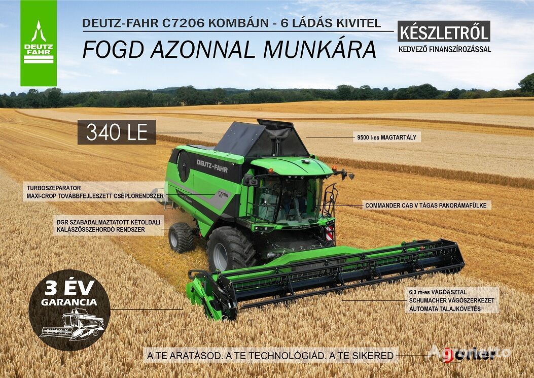 Deutz-Fahr C7206 TS cosechadora de cereales nueva
