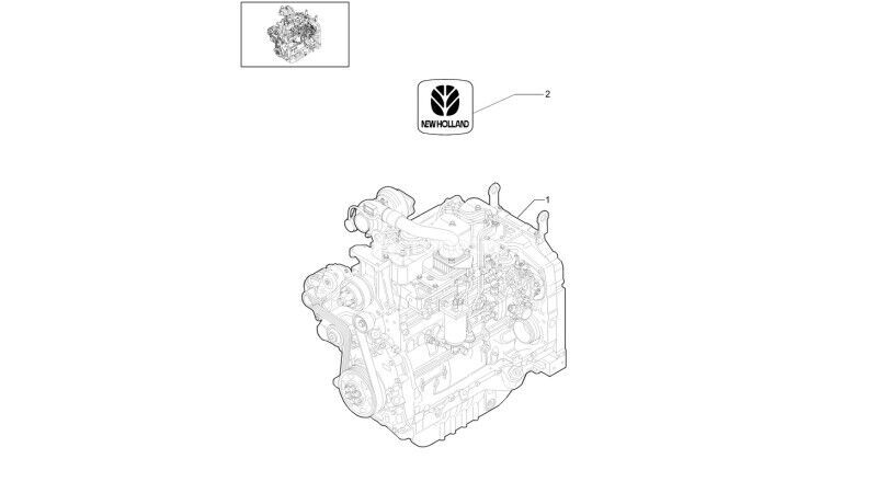 2 73329254 bloque de motor para New Holland T6010  tractor de ruedas