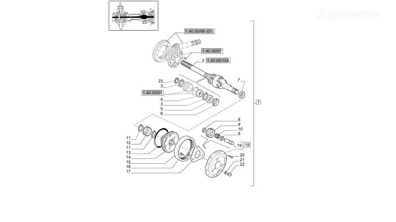 Wałek 87579220 otra pieza del sistema hidráulico para New Holland T6010 tractor de ruedas