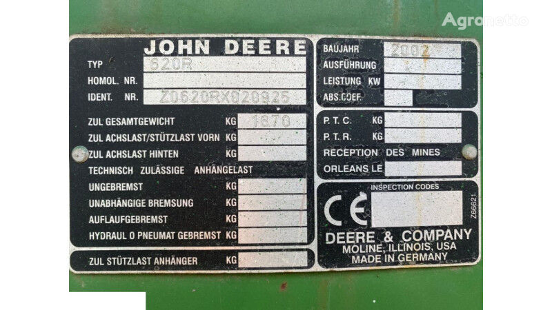 John Deere Wałek Napędu palier para John Deere   620r  cabezal de grano